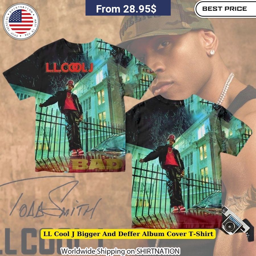 LL Cool J Bigger And Deffer Album Cover T-Shirt Hip Hop merchandise
