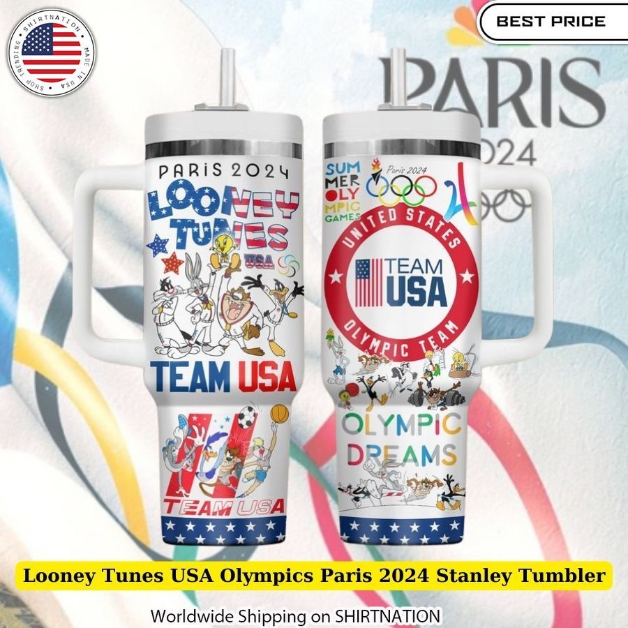 Looney Tunes USA Olympics Paris 2024 Stanley Tumbler Gift-worthy