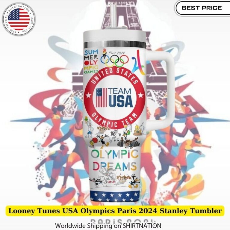 Looney Tunes USA Olympics Paris 2024 Stanley Tumbler Durable and Vibrant