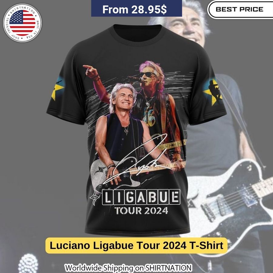 Eye-catching dye-sublimation artwork on this limited edition Luciano Ligabue shirt won't fade, crack or peel.