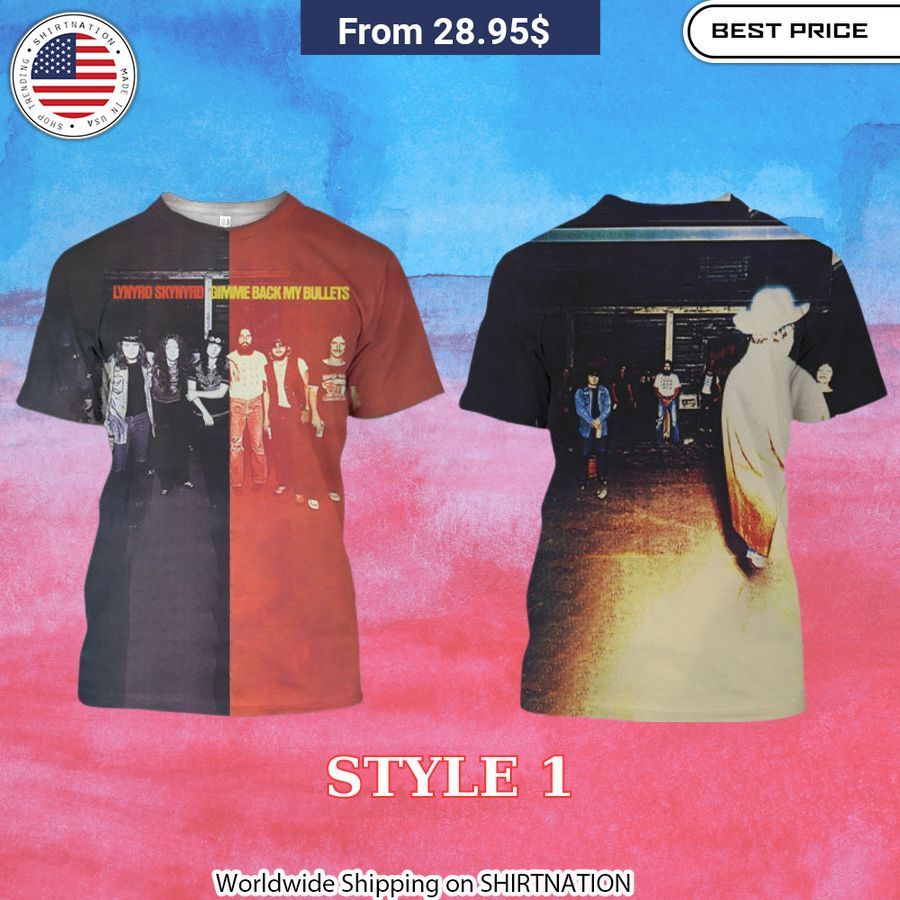 Lynyrd Skynyrd Gimme Back My Bullets Album Cover Shirt Lynyrd Skynyrd Merchandise Vintage