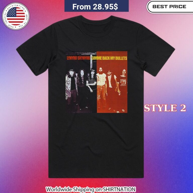 Lynyrd Skynyrd Gimme Back My Bullets Album Cover Shirt Album Cover Graphic Tee