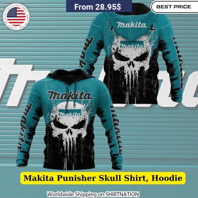 Makita Punisher Skull Shirt, Hoodie Skull All-Season Versatile Layers