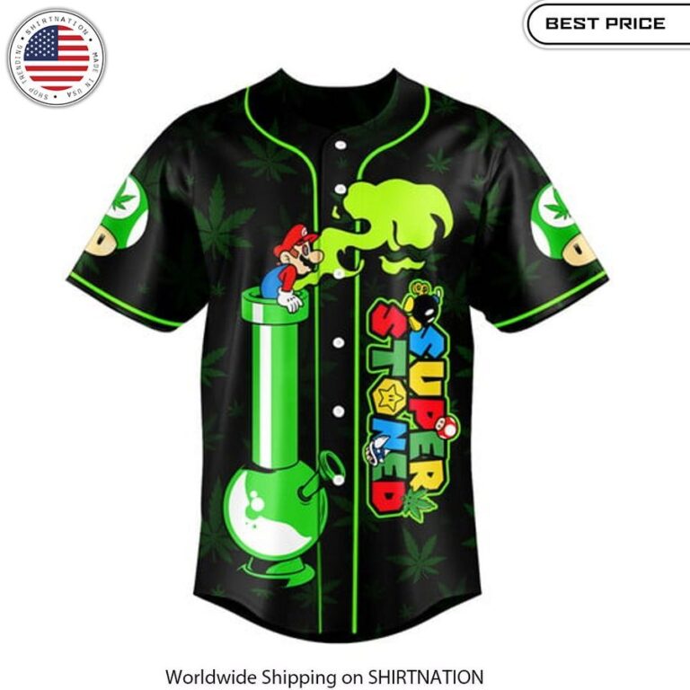 Mario Super Stoned Find My Soul Baseball Jersey Ironic baseball uniform