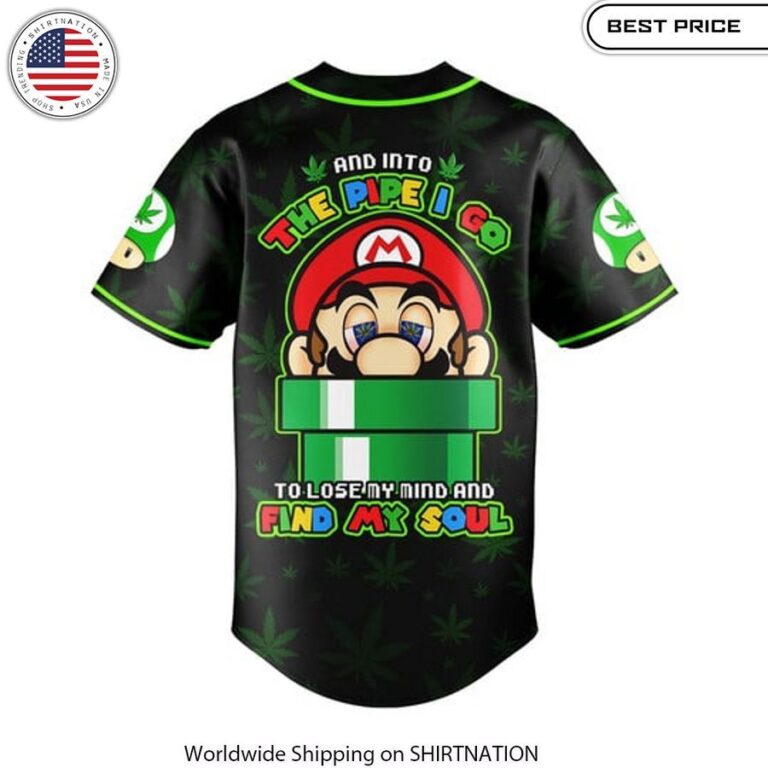 Mario Super Stoned Find My Soul Baseball Jersey Novelty sports jersey