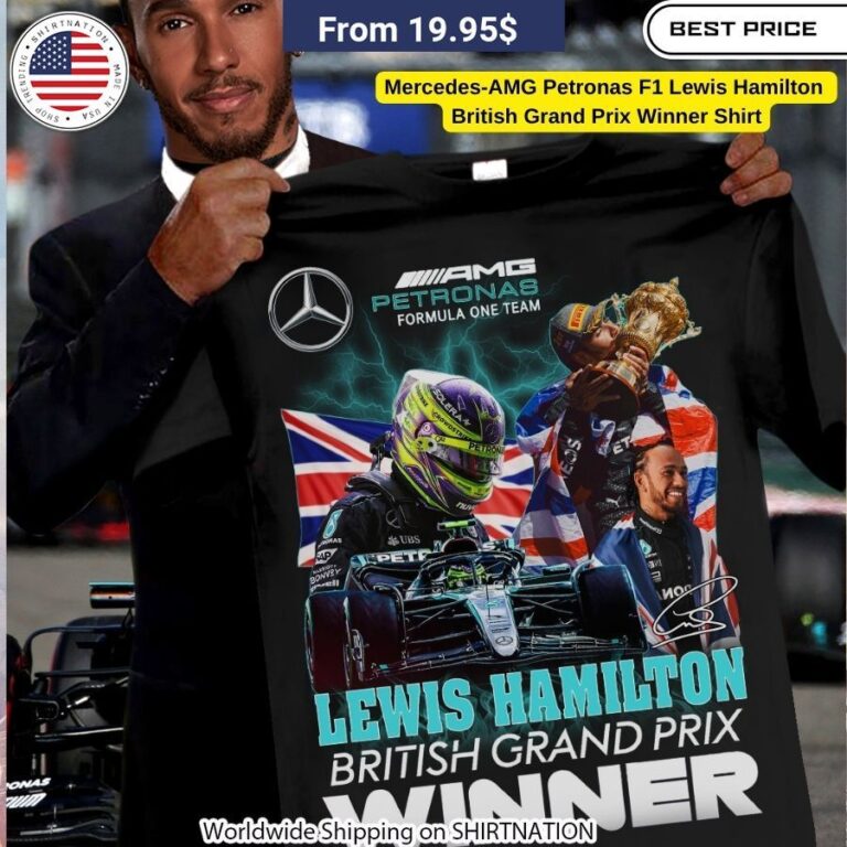 Mercedes-AMG Petronas F1 Lewis Hamilton British Grand Prix Winner Shirt  A must-have memento for devoted fans