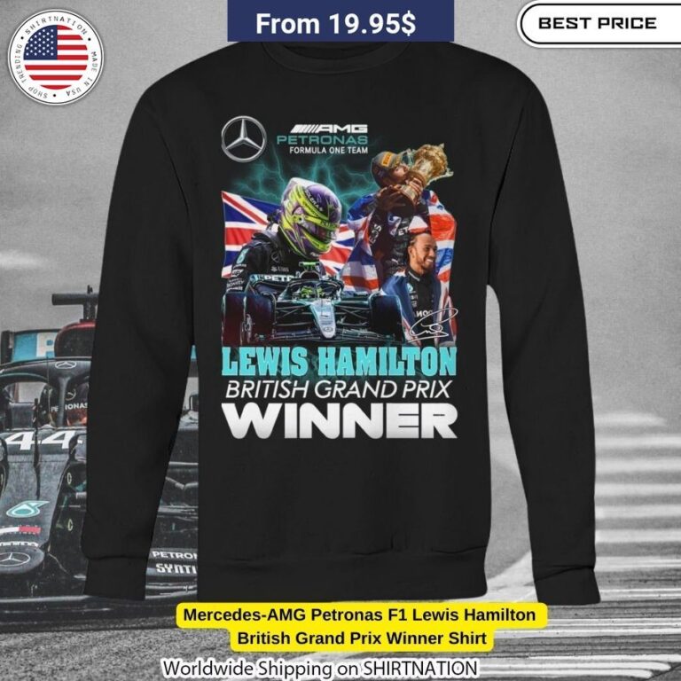 Mercedes-AMG Petronas F1 Lewis Hamilton British Grand Prix Winner Shirt Unique Collector's Item