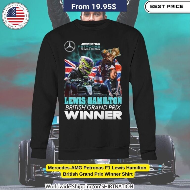 Mercedes-AMG Petronas F1 Lewis Hamilton British Grand Prix Winner Shirt Limited Edition Gift