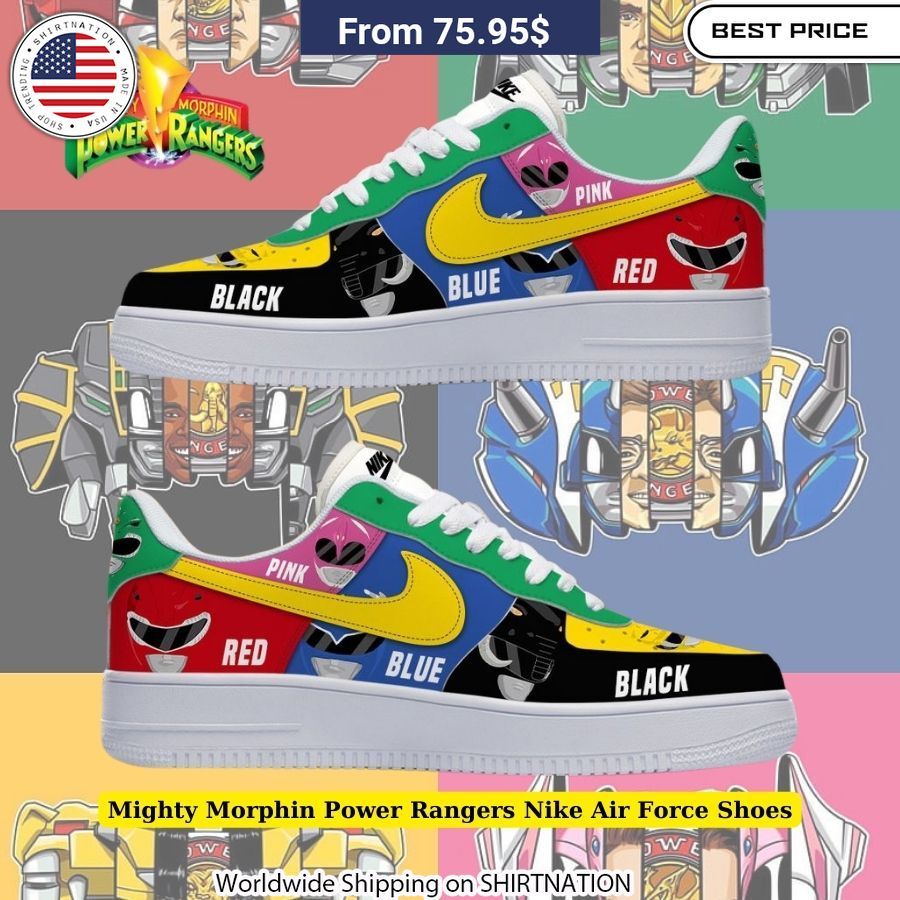 Mighty Morphin Power Rangers Nike Air Force Shoes - Step Into Ranger Style