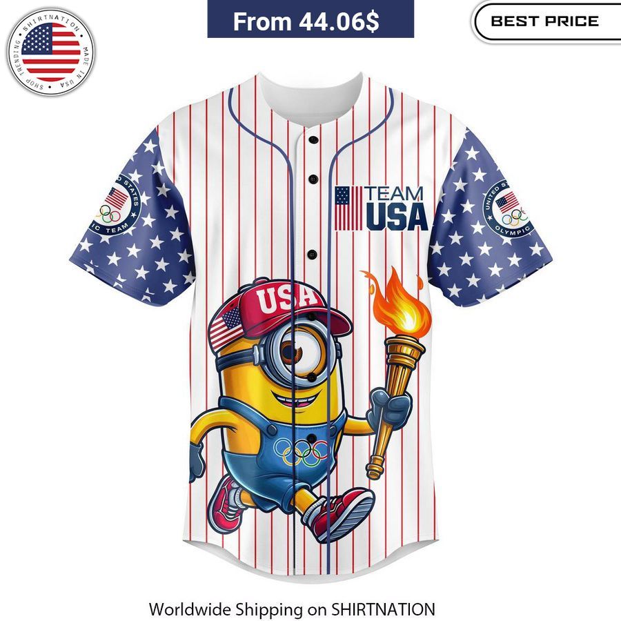 Gift-worthy, special occasion Minion Team USA Olympic 2024 CUSTOM Baseball Jersey