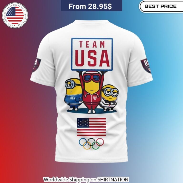 Eco-Friendly Minion Team USA Olympic Paris 2024 T-Shirt