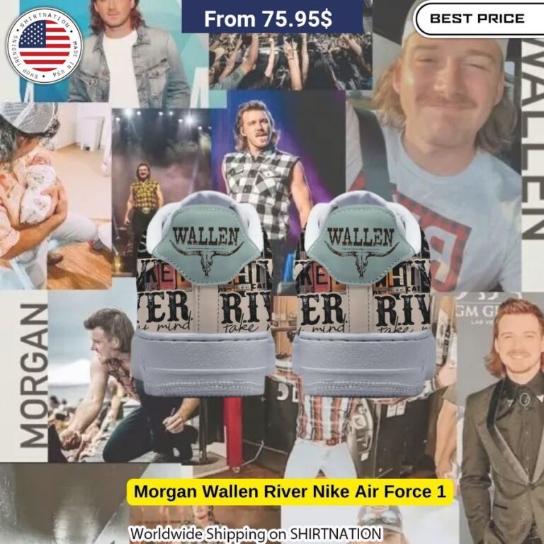 Morgan Wallen River Nike Air Force 1 shoes Breathable Perforated Upper