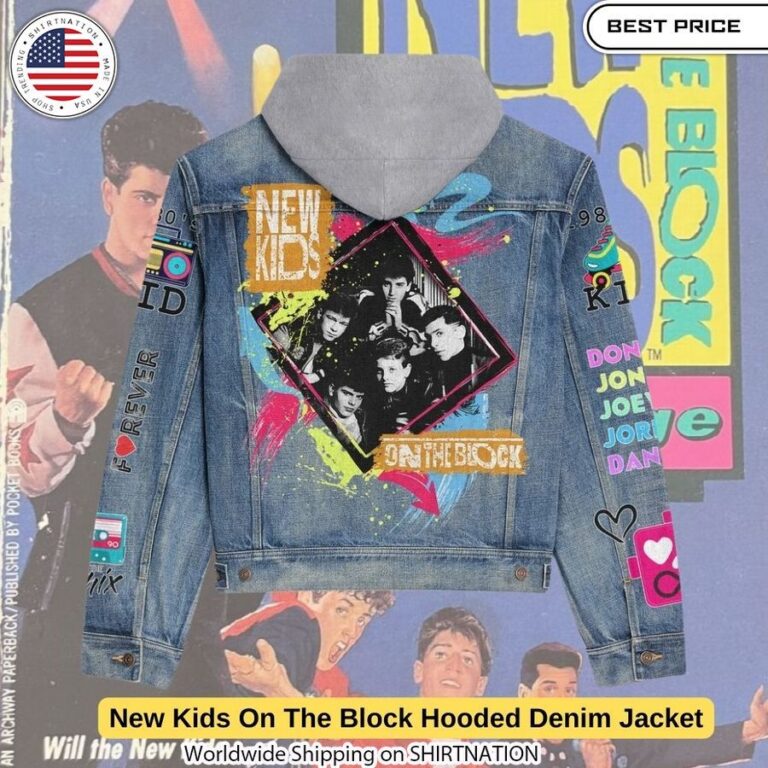 Eye-catching oversized NKOTB graphic on back makes a statement.