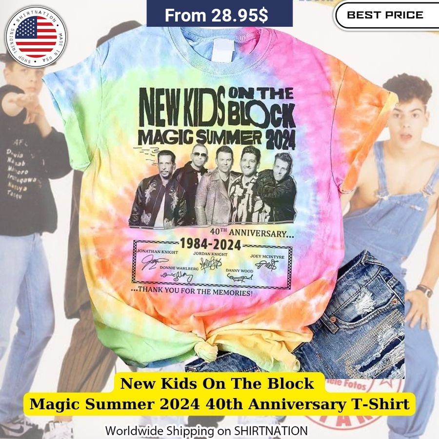 New Kids On The Block Magic Summer 2024 40th Anniversary T-ShirtPremium quality