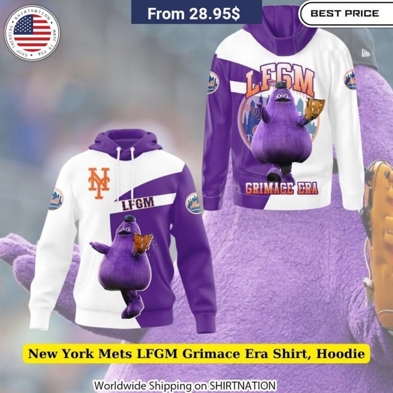 New York Mets LFGM Grimace Era Shirt, Hoodie Pefect gift for fan