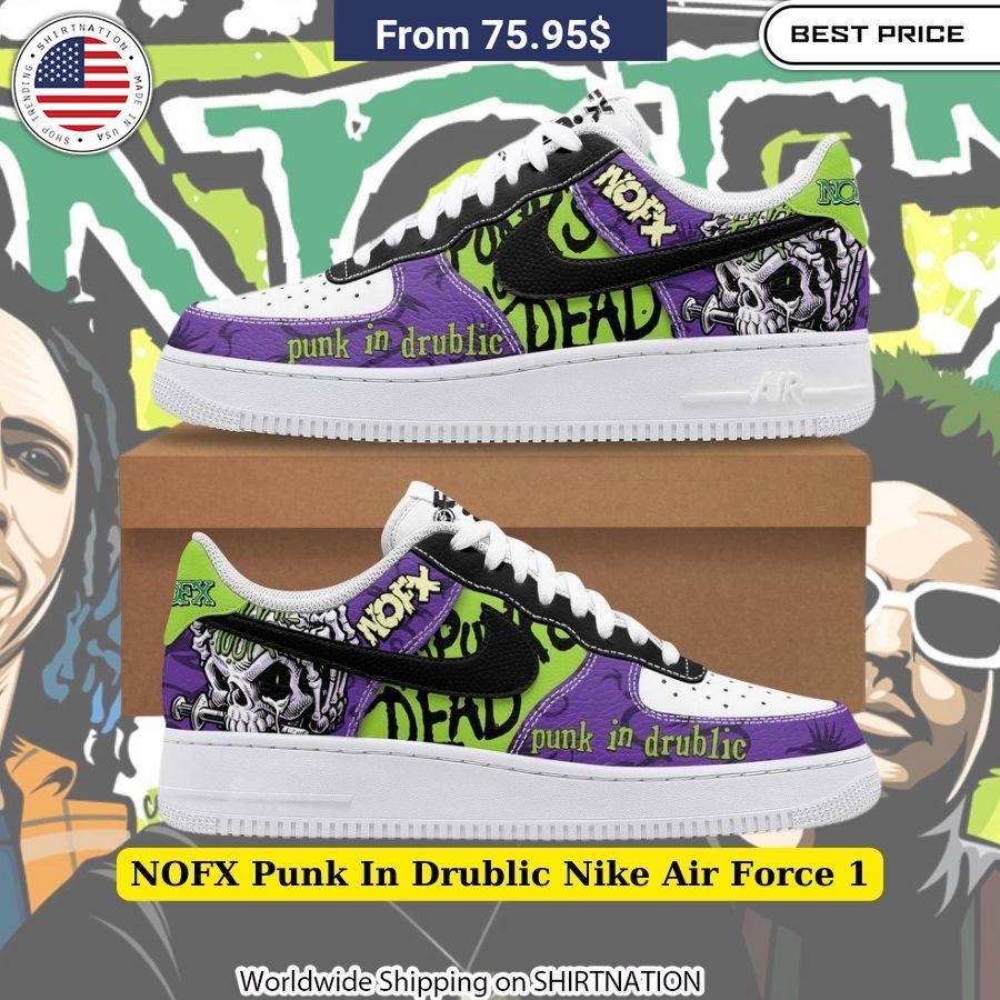 NOFX Punk In Drublic Nike Air Force 1 shoes Premium materials