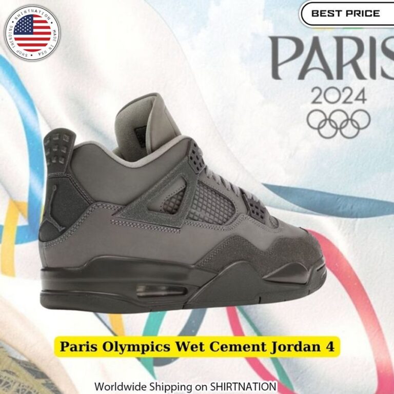 Paris Olympics Wet Cement Jordan 4 Premium materials