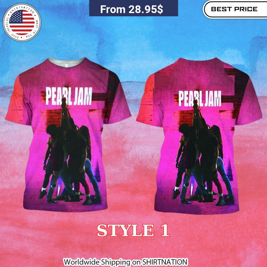 Pearl Jam Ten Album Cover Shirt Bold and Eye-Catching