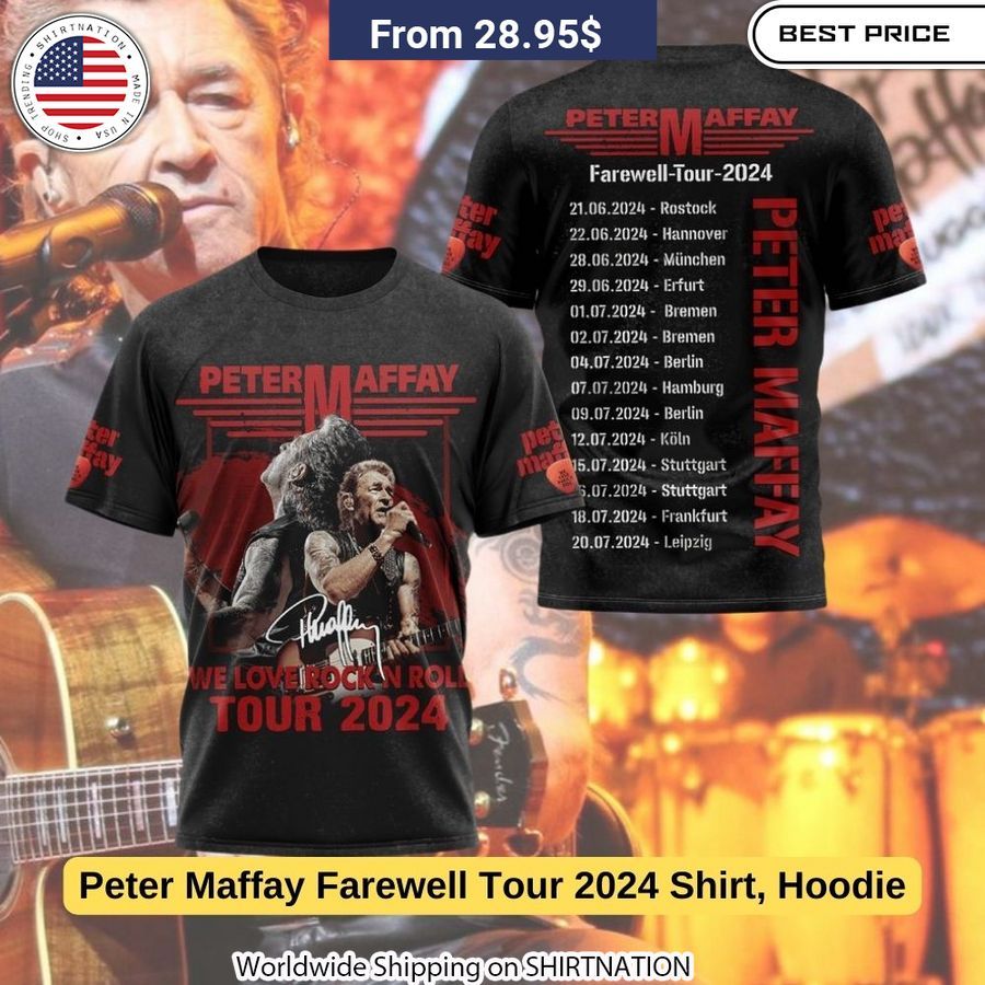 Must-have Peter Maffay Farewell Tour 2024 hoodie and t-shirt bundle