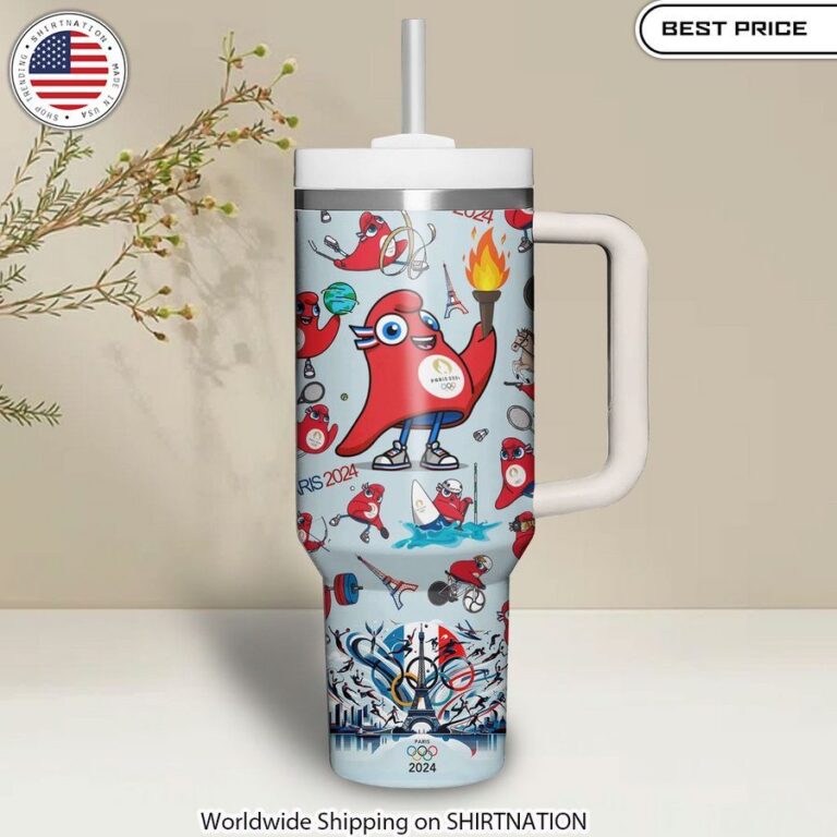 Phryges Olympic Paris 2024 Stanley Tumbler With Straw Eye-Catching French-Inspired Phryges Mascots