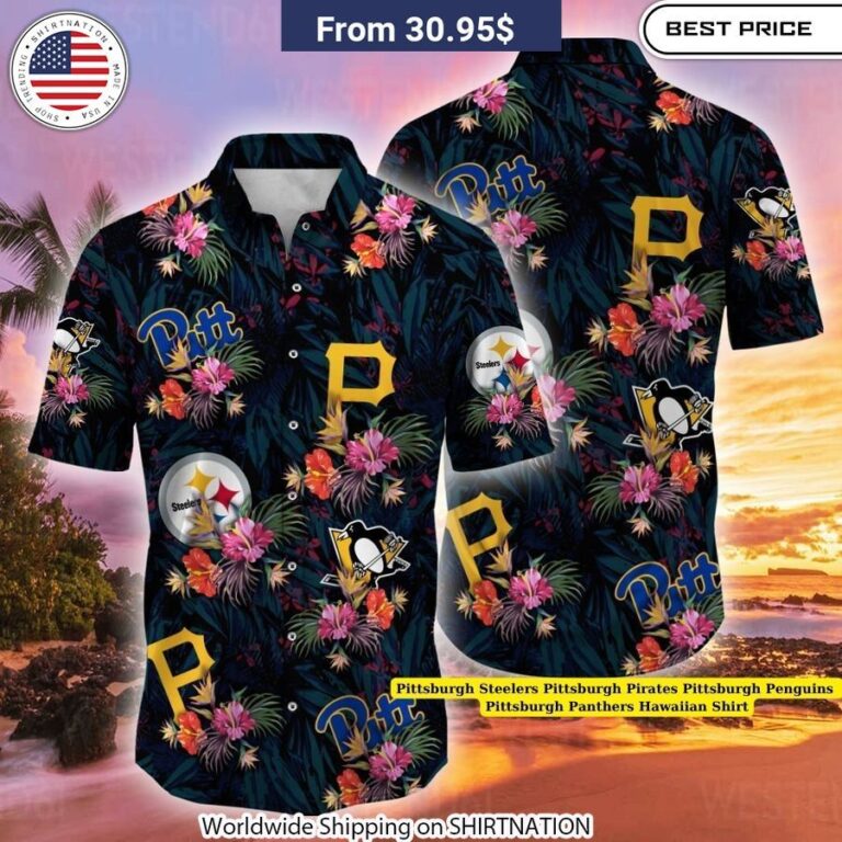 Pittsburgh Steelers Pittsburgh Pirates Pittsburgh Penguins Pittsburgh Panthers Hawaiian Shirt  Pittsburgh fans