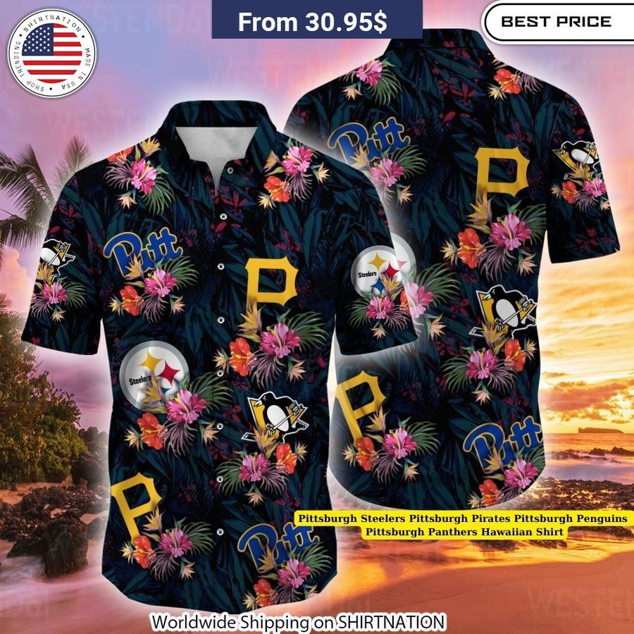 Pittsburgh Steelers Pittsburgh Pirates Pittsburgh Penguins Pittsburgh Panthers Hawaiian Shirt Pittsburgh fans