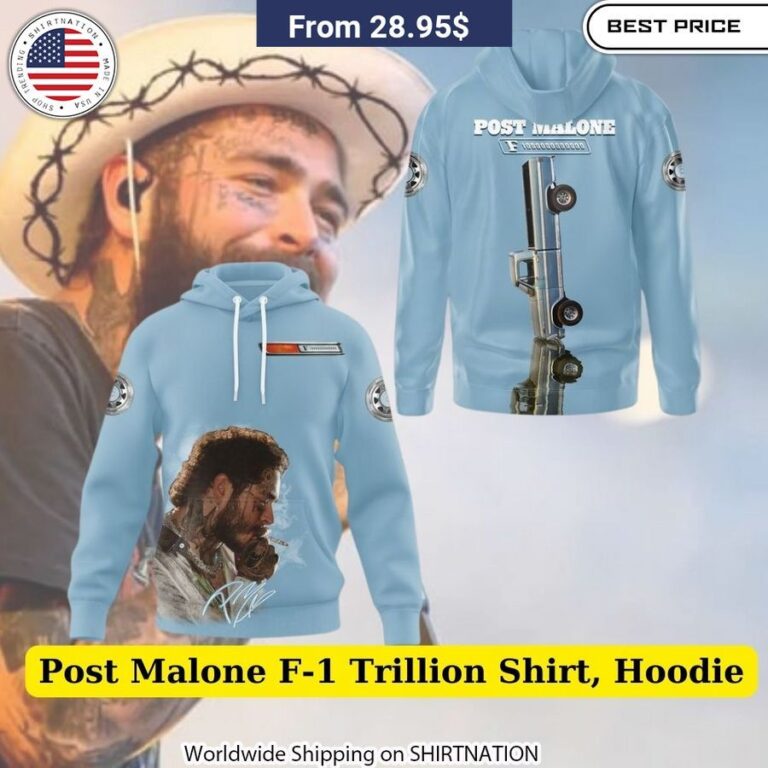 Stay warm in style with the Post Malone F-1 Trillion hoodie, featuring a fuzzy Arctic Velvet lining and 3D dye-sublimation printed graphics.