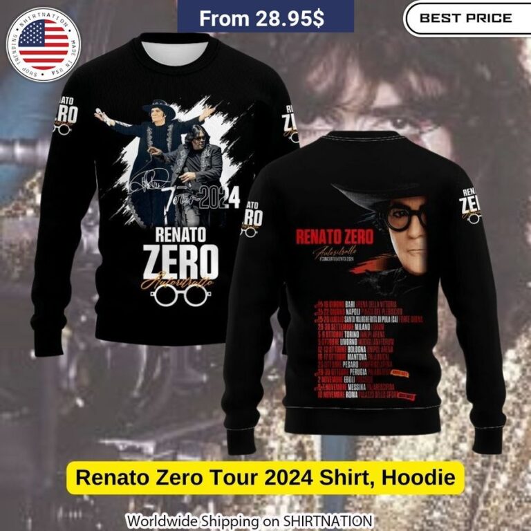 Make a statement in this eye-catching Renato Zero sweatshirt