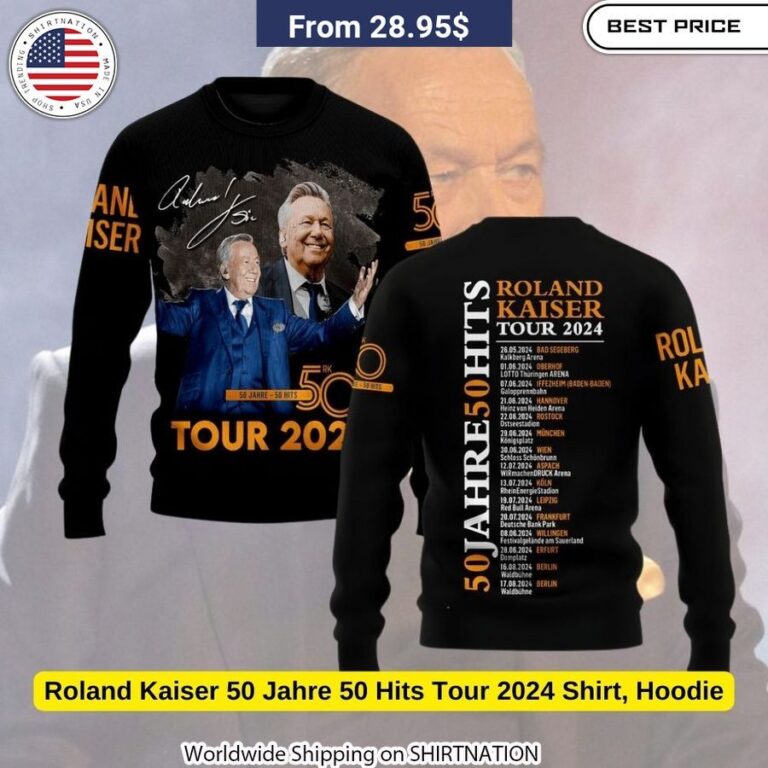 Show your appreciation for Roland Kaiser's timeless music in this soft, durable anniversary sweatshirt