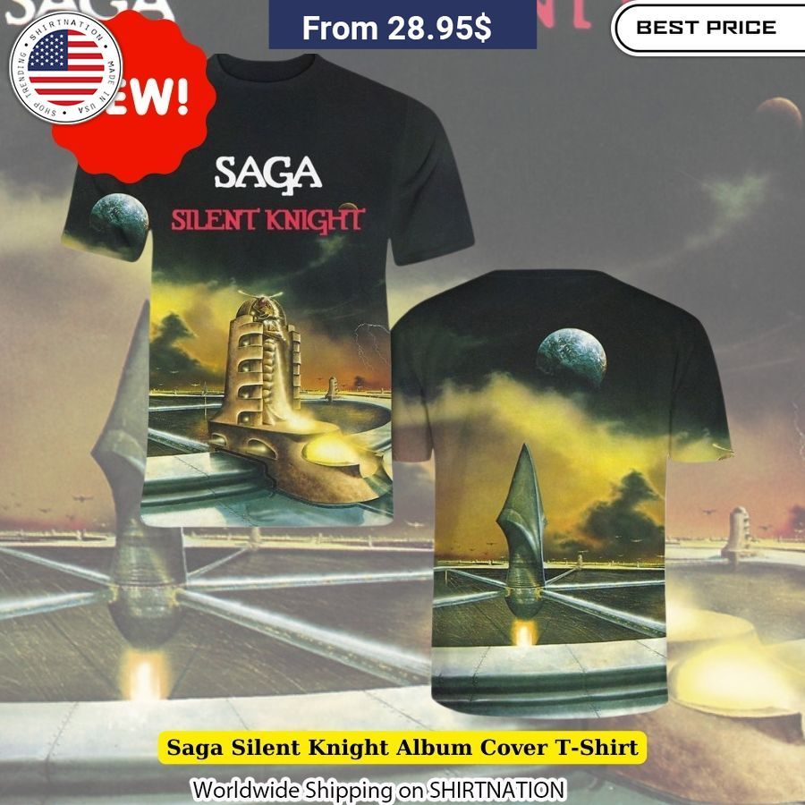 Saga Silent Knight Album Cover T-Shirt progressive rock