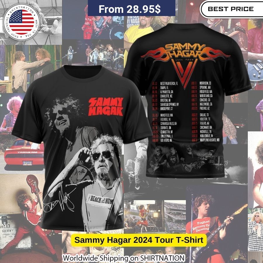 Sammy Hagar 2024 Tour T Shirt Must-have concert merchandise