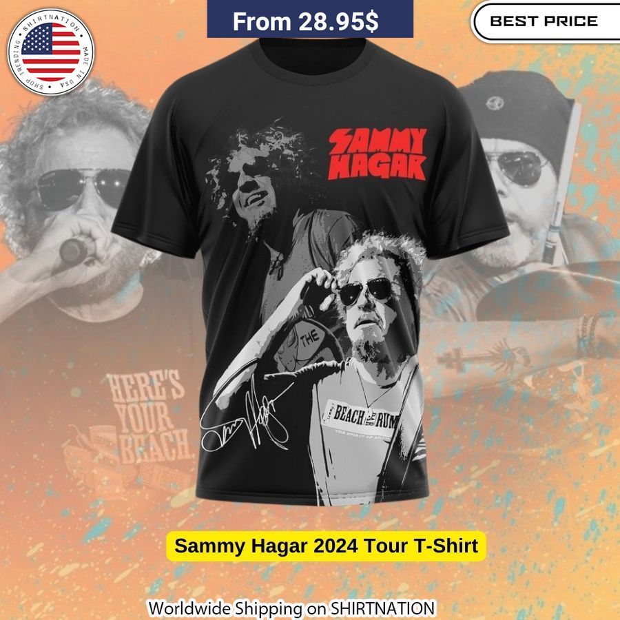 Sammy Hagar 2024 Tour T Shirt Limited edition 2024 tour design