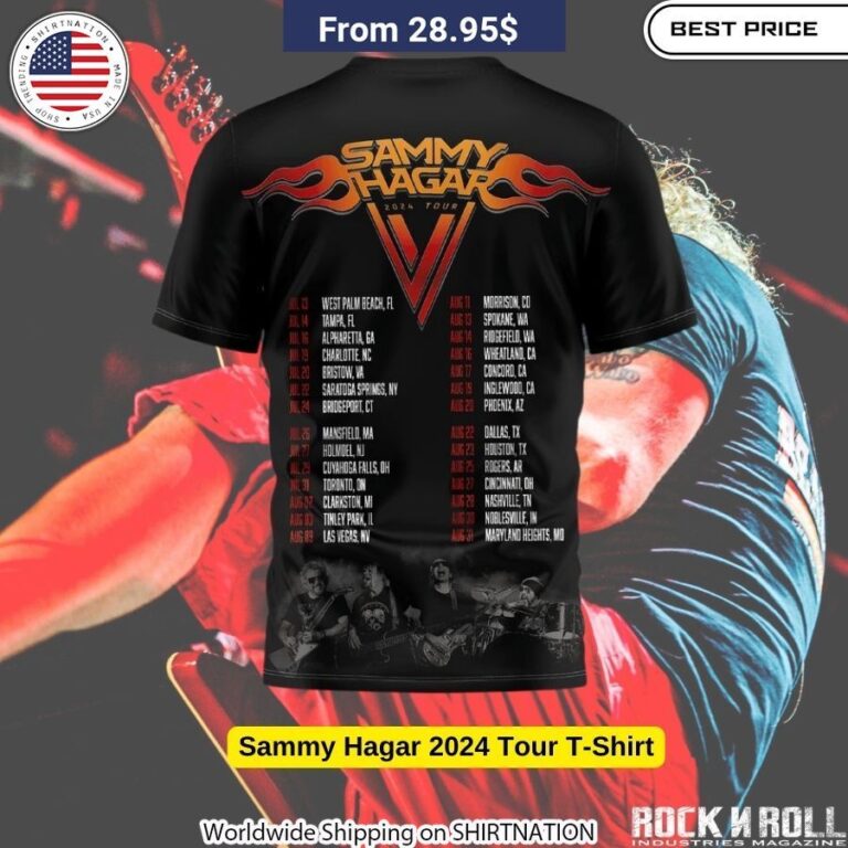 Sammy Hagar 2024 Tour T Shirt Stylish everyday casual wear