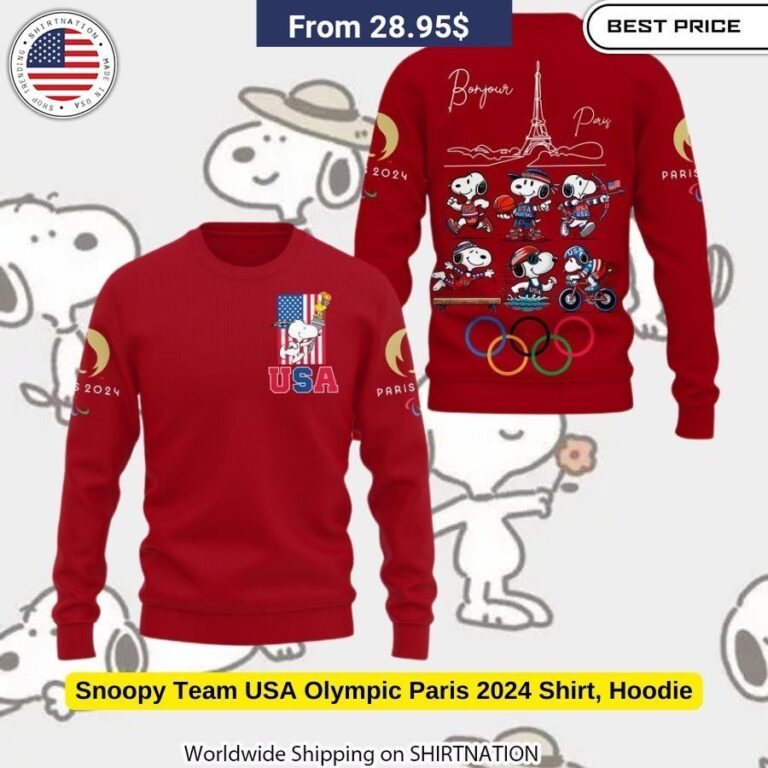 Snoopy Team USA Olympic Paris 2024 Shirt, Hoodie Iconic