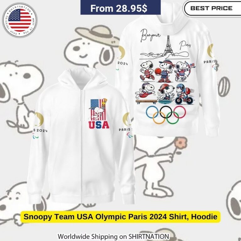 Trendy Snoopy Team USA Olympic Paris 2024 Shirt, Hoodie