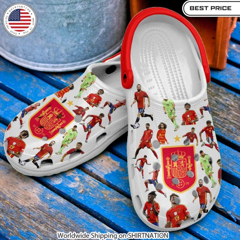 Spain EURO 2024 Champions Crocs Crocband Shoes Stylish Soccer Supporter Shoes