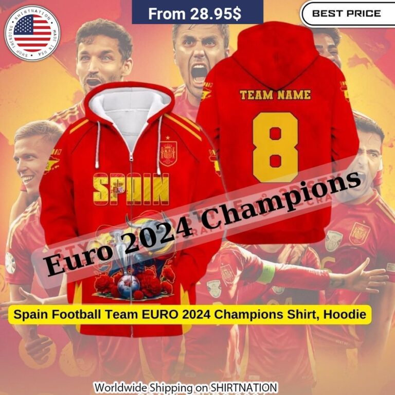 Spain Football Team EURO 2024 Champions Shirt, Hoodie Iconic symbols