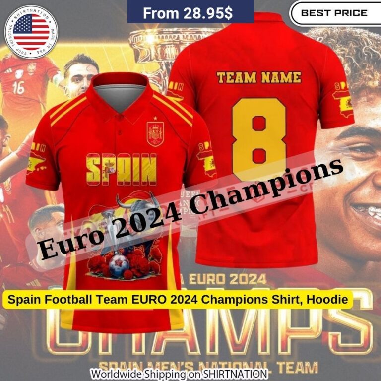 Spain Football Team EURO 2024 Champions Shirt, Hoodie Premium quality