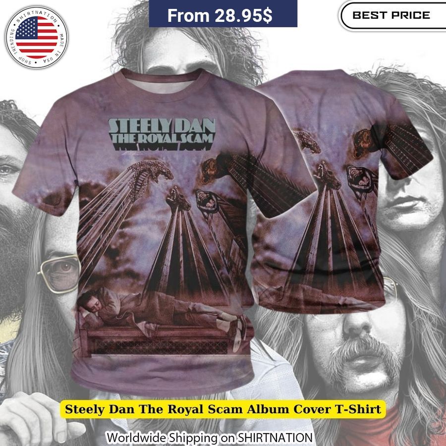 Steely Dan The Royal Scam Album Cover T-Shirt Vibrant Colors
