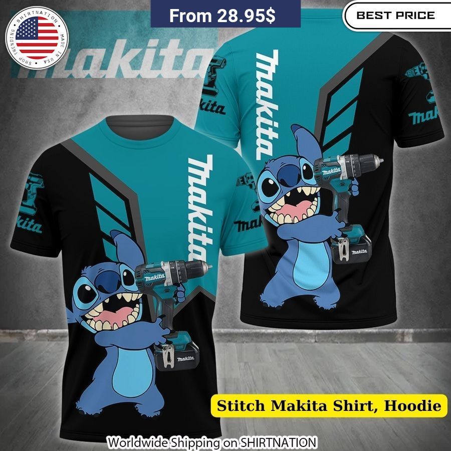 Stitch Makita shirt and hoodie Vibrant Sublimated Print