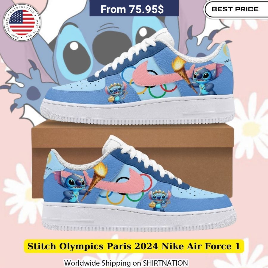 Stitch Olympics Paris 2024 Nike Air Force 1 Limited edition footwear