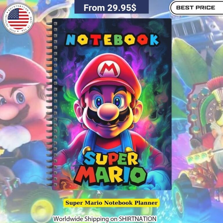 Super Mario Notebook Planner Nintendo-themed accessories