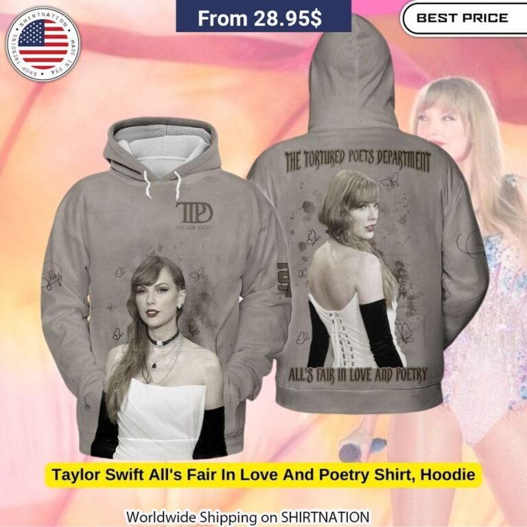 Express your inner hopeless romantic with a soft, breathable Taylor Swift All's Fair tee inspired by her poetic genius.