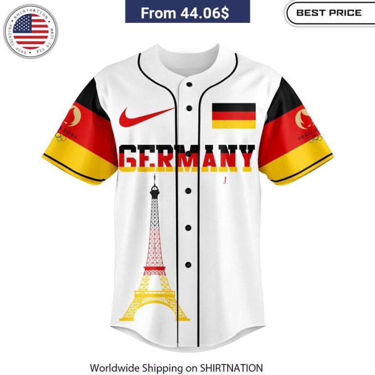 Unisex Team Germany Olympic Paris 2024 Baseball Jersey 