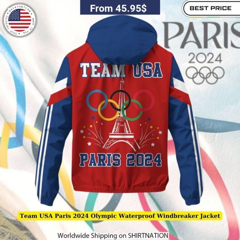 Team USA Paris 2024 Olympic Waterproof Windbreaker Jacket for everyone