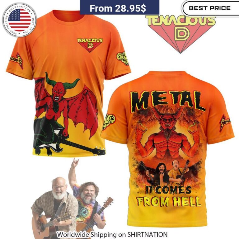 Tenacious D The Metal It Comes From Hell T-Shirt Comedy rock merchandise