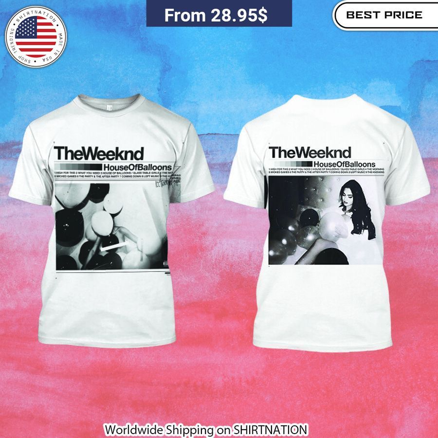 The Weeknd House Of Balloons Album Cover Shirt Soft vintage feel fabric