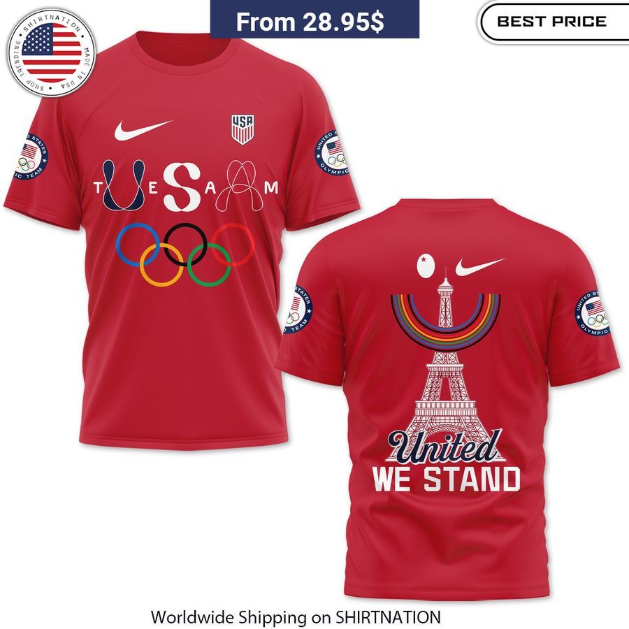 USA United We Stand Olympic Paris 2024 Team USA Shirt, Hoodie Premium and Vibrant