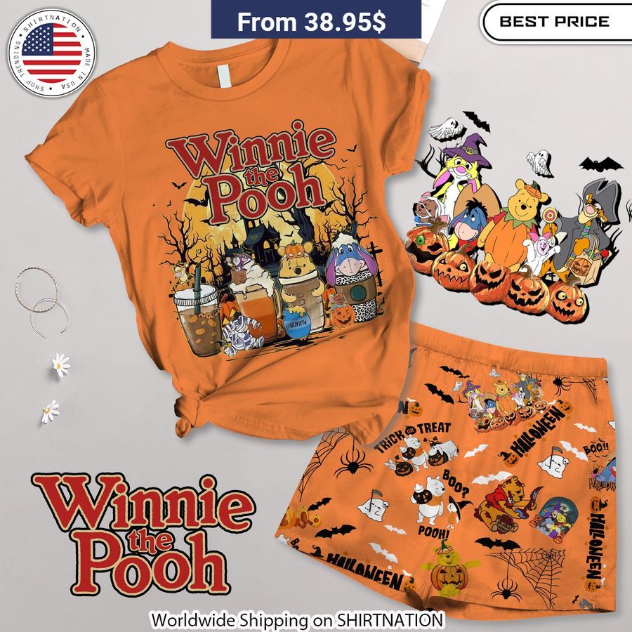 Winnie The Pooh Halloween Women Shirt and Shorts for Halloween