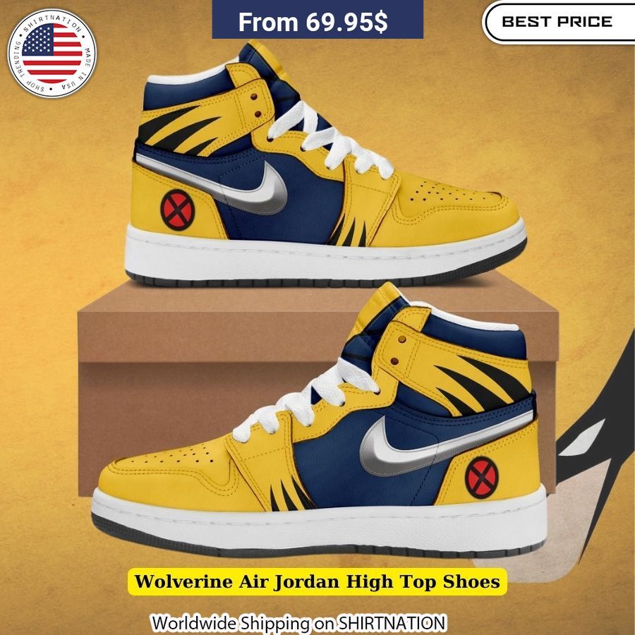 Superhero-inspired sneakers Wolverine Air Jordan High Top Shoes